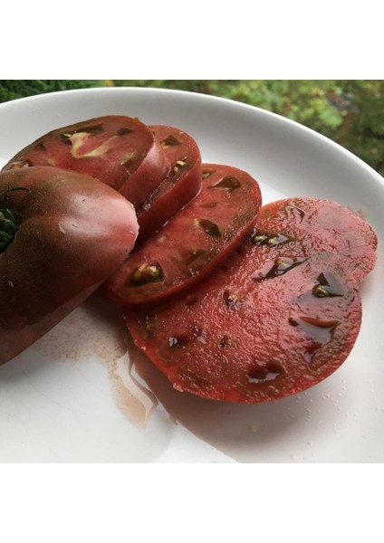 Cherokee Purple Etli Dilim Domates Tohumu Tohumu (15 Tohum)