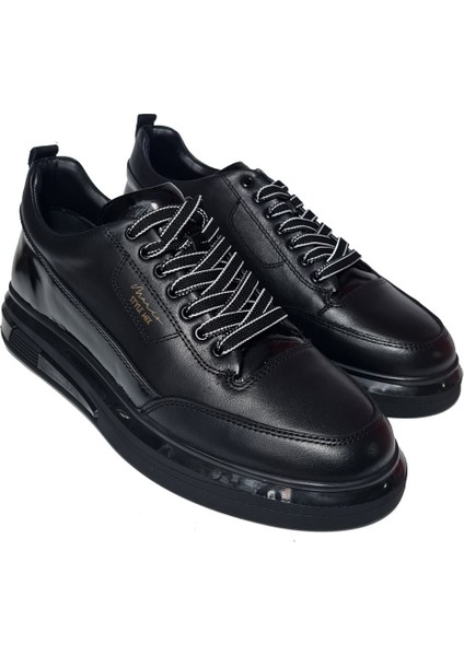 Rugan Parçalı Model Hakiki Deri Kalın Köpük Taban Erkek Sneaker Ayakkabı 19380 modelleri