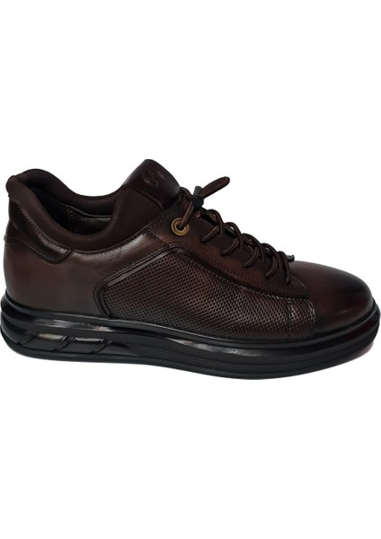 Lastik Bağlı Streçli Parlak Hakiki Deri Lazer Baskılı Erkek Casual Ayakkabı K2414-9111 fiyatları