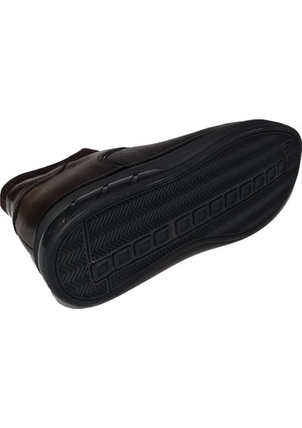 Lastik Bağlı Streçli Parlak Hakiki Deri Lazer Baskılı Erkek Casual Ayakkabı K2414-9111 fırsatları