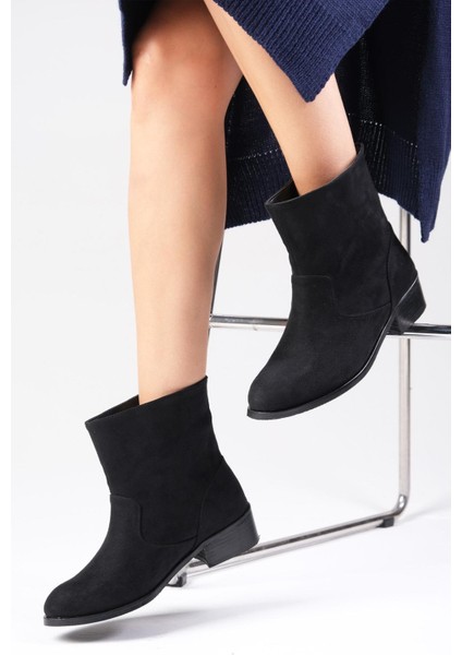 Marnie Siyah Renk Fermuarsız, Ince Suni Kürk Astarlı Topuksuz Kadın Bot fırsatları