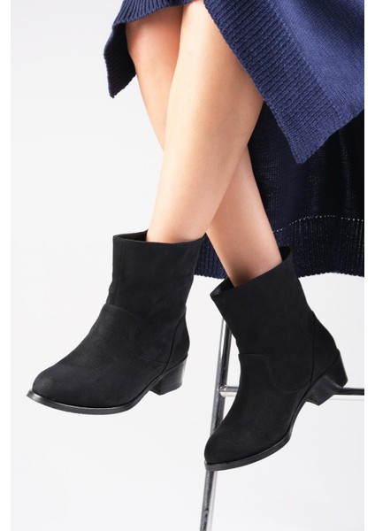 Marnie Siyah Renk Fermuarsız, Ince Suni Kürk Astarlı Topuksuz Kadın Bot indirimleri