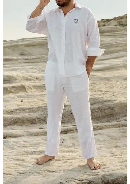 Christina's Storm White Linen Shirt