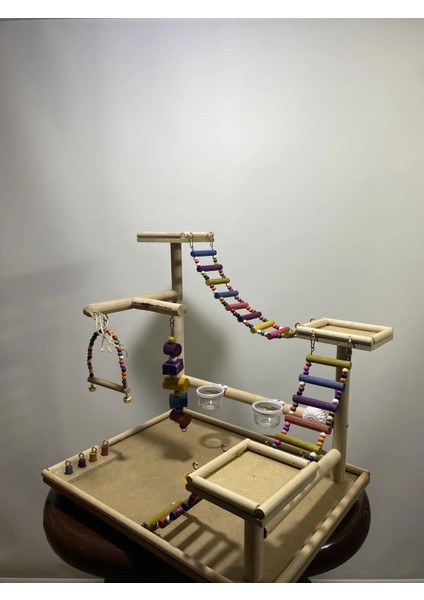 Kuş Oyun Parkı No:15 Kuşoyuncağı,el Yapımı Ahşap Kuş Standı