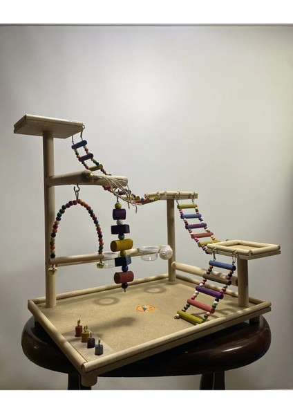 Kuş Oyun Parkı No:15 Kuşoyuncağı,el Yapımı Ahşap Kuş Standı fırsatları