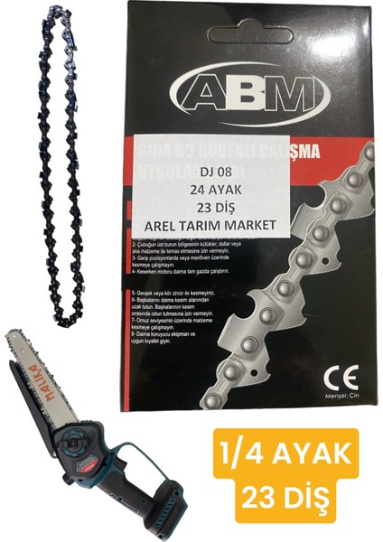 Malika DJ08 1/4 23 Diş Zincir