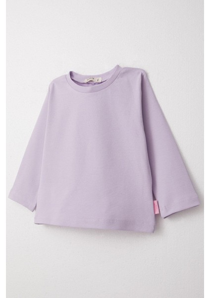 Kız Çocuk Uzun Kollu Tişört Basic 1-4 Yaş, Açık Lila modelleri