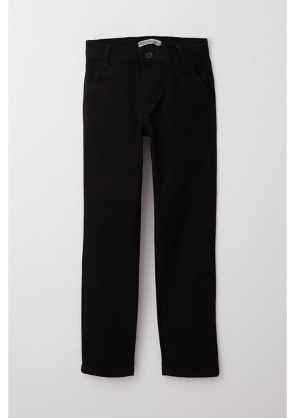 Erkek Çocuk Pantolon Gabardin Basic 8-14 Yaş, Siyah