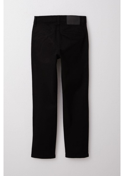 Erkek Çocuk Pantolon Gabardin Basic 8-14 Yaş, Siyah