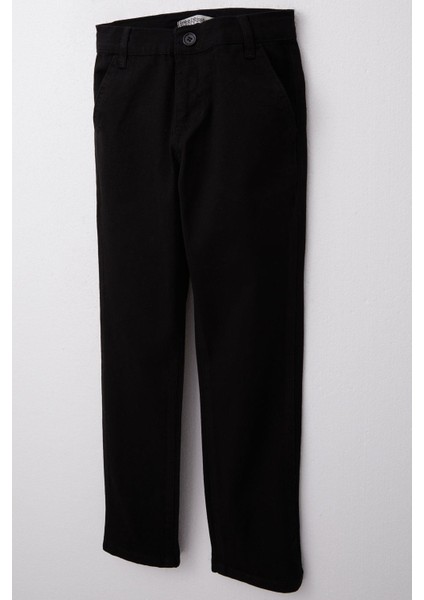 Erkek Çocuk Pantolon Gabardin Basic 8-14 Yaş, Siyah