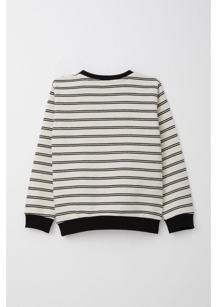 Erkek Çocuk Eşofman Takım Çizgili Cepli 1-4 Yaş, Ekru fırsatları