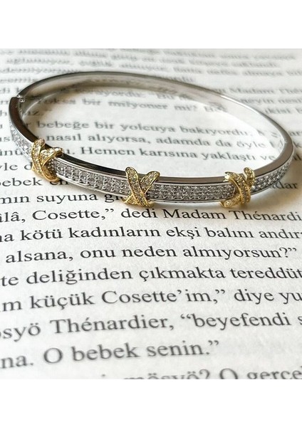 Zirkon Taşlı Kelepçe