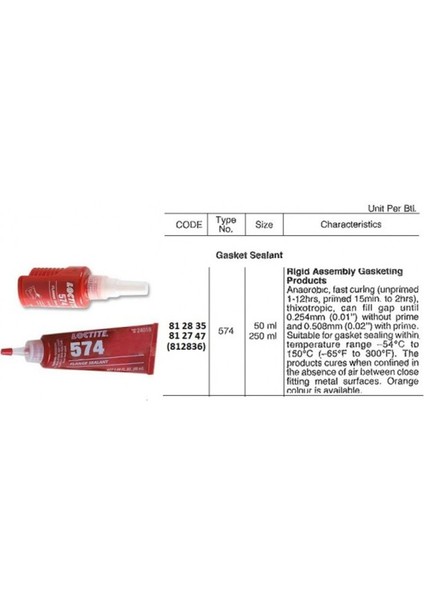 574 Genel Amaçlı Hızlı Kuruma Yüzey Contası Portakal (50 ml)