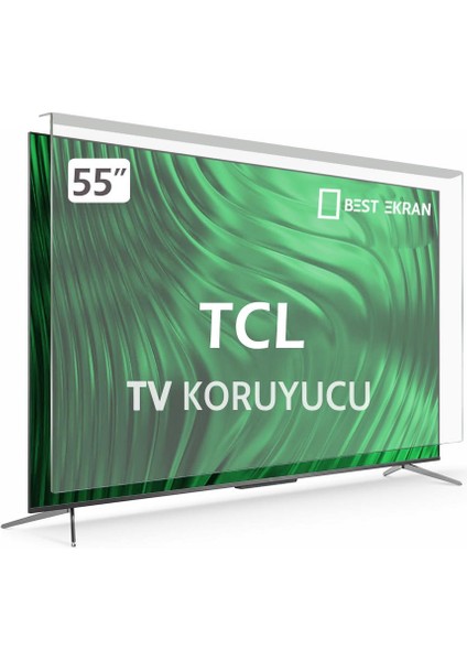 Tcl 55P755 Uyumlu Tv Ekran Koruyucu - Tcl 55" Inç Kırılmaz Ekran Koruyucu 55P755GTV
