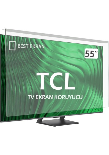 Tcl 55P755 Uyumlu Tv Ekran Koruyucu - Tcl 55" Inç Kırılmaz Ekran Koruyucu 55P755GTV