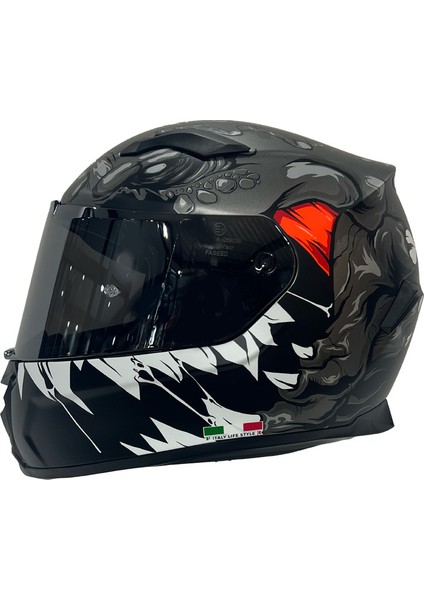 Sw 820 Monster Full Face Motosiklet Kaskı - L