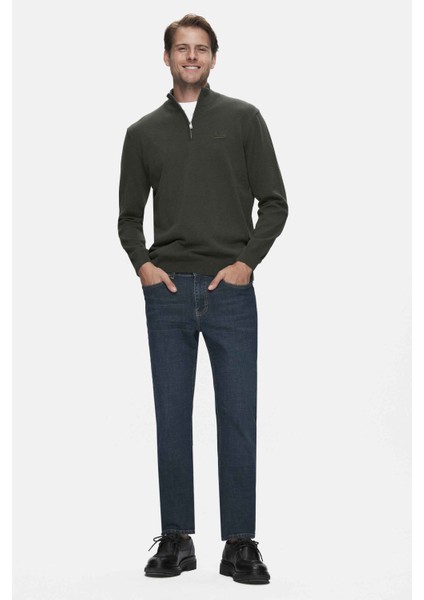 Murray Yeşil Denim Nakışlı Standard Fit Erkek Pantolon