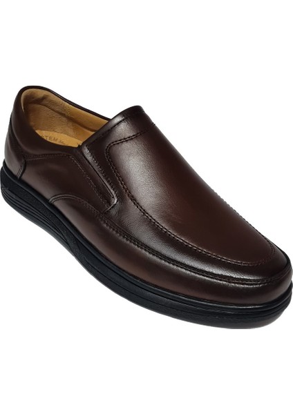 Bağsız Kat Kat Model Hakiki Deri Erkek Günlük Comfort Ayakkabı AY-970-K modelleri