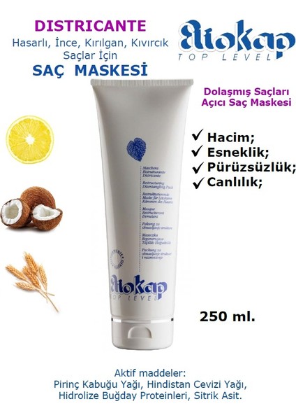 İnce Kırılgan Kıvırcık Saçlar İçin Saç Maskesi - Dolaşmış Saçları Açıcı 250 ml