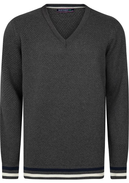 Erkek Nopen Desen V Yaka Kazak