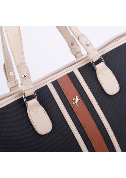 Kadın Omuz Çantası Spor Şık Ayarlanabilir Omuz Askılı Siyah Kum Lacste (33X27X12 cm ) fiyatları