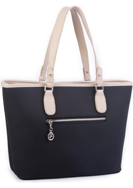 Kadın Omuz Çantası Spor Şık Ayarlanabilir Omuz Askılı Siyah Kum Lacste (33X27X12 cm ) modelleri