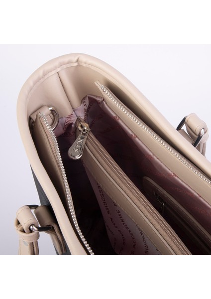 Kadın Omuz Çantası Spor Şık Ayarlanabilir Omuz Askılı Siyah Kum Lacste (33X27X12 cm ) indirimleri