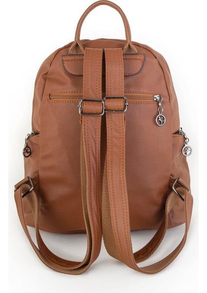 Kadın Çok Cepli Sırt Çantası Taba Yıkamalı fiyatları