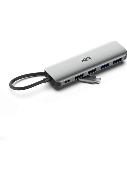 BX07HB 5in1 Type-C Hub 4x USB 3.0, PD Şarj Macbook Uyumlu Çoklayıcı Adaptör