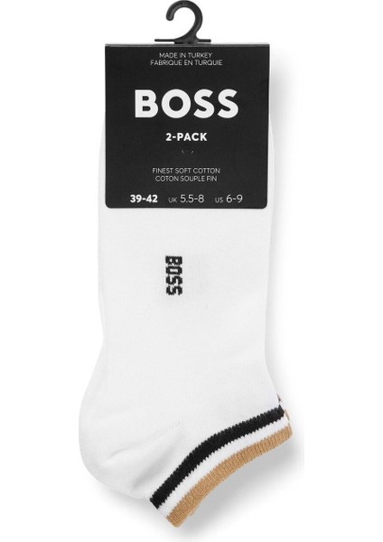 Erkek Pamuklu Logolu Dokuma Kumaş Beyaz Çorap 50491192-100 modelleri