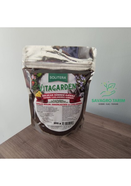 Vitagarden Organik Solucan Gübresi Katkılı Özel Karışım 300 gr Toprak Canlandırıcı