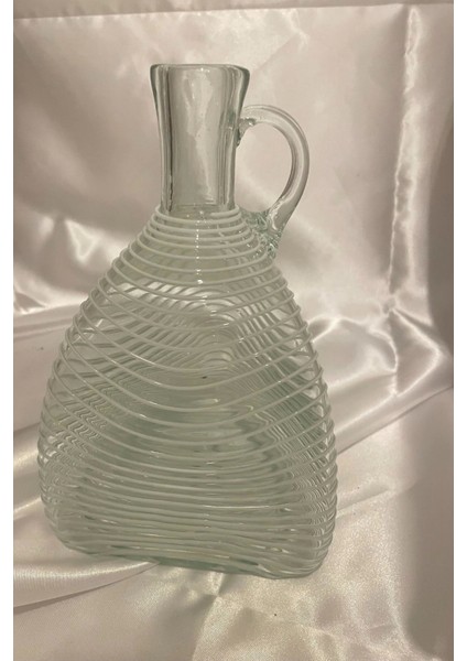 Cam Sürahi El Işi Beyaz Çizgili fırsatları