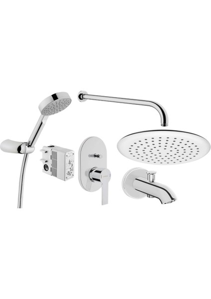 Vitra Artema Fold S Ankastre Banyo Bataryası 6'lı Set N42253 Çıkış Uçlu