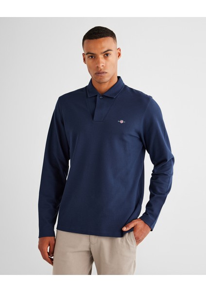 Erkek Lacivert Slim Fit Polo Yaka Polo 2424335T.410