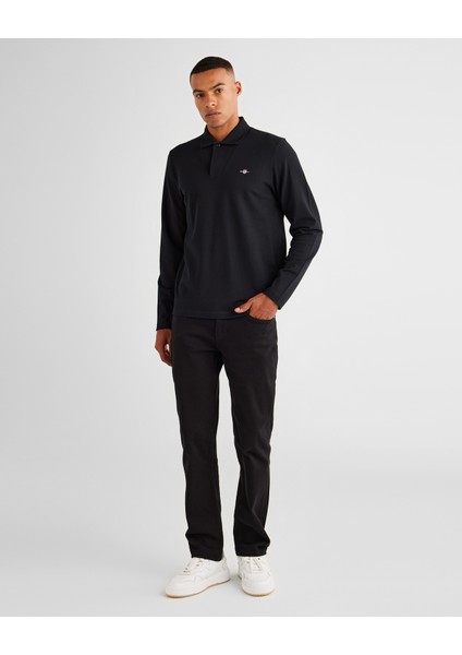 Erkek Siyah Slim Fit Polo Yaka Polo 2424335T.5