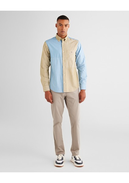 Erkek Yeşil Regular Fit Gömlek Yaka Çizgili Gömlek 3824323T.376 modelleri