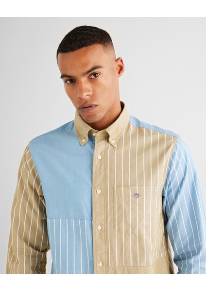 Erkek Yeşil Regular Fit Gömlek Yaka Çizgili Gömlek 3824323T.376 fırsatları