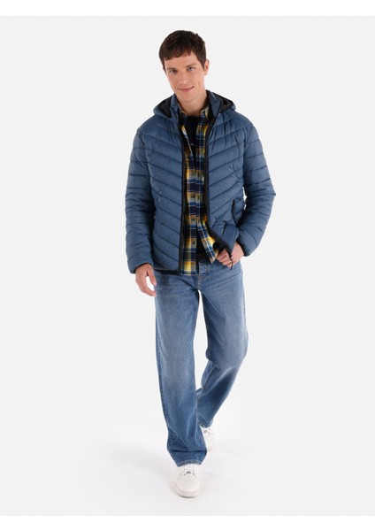 Slim Fit Erkek Mavi Mont modelleri