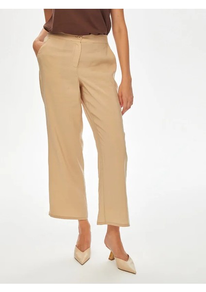 Yanları Yırtmaçlı Modallı Pantolon 69499