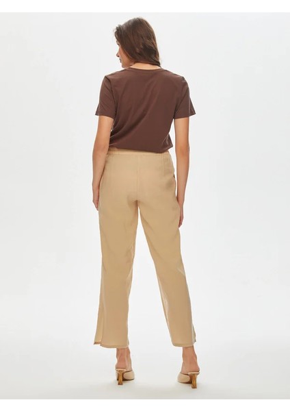 Yanları Yırtmaçlı Modallı Pantolon 69499
