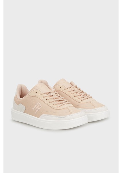 Logolu Süet Sneaker Ayakkabı Kadın Ayakkabı FW0FW08186 Try fiyatları