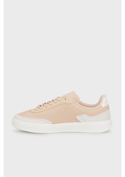 Logolu Süet Sneaker Ayakkabı Kadın Ayakkabı FW0FW08186 Try modelleri