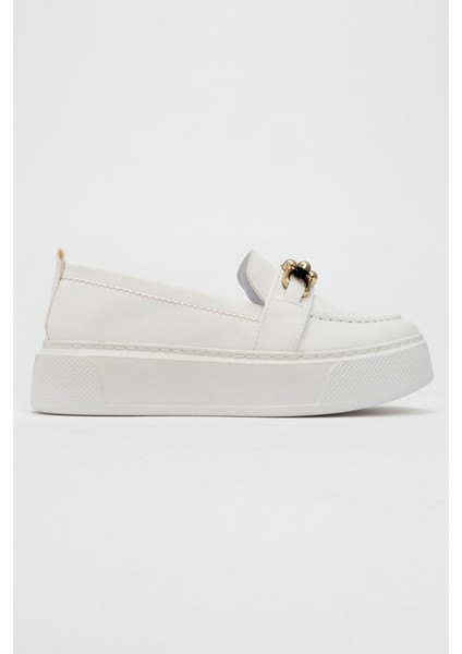 Taş Bağcıklı Kadın Spor Ayakkabı BEYAZ CİLT fiyatları