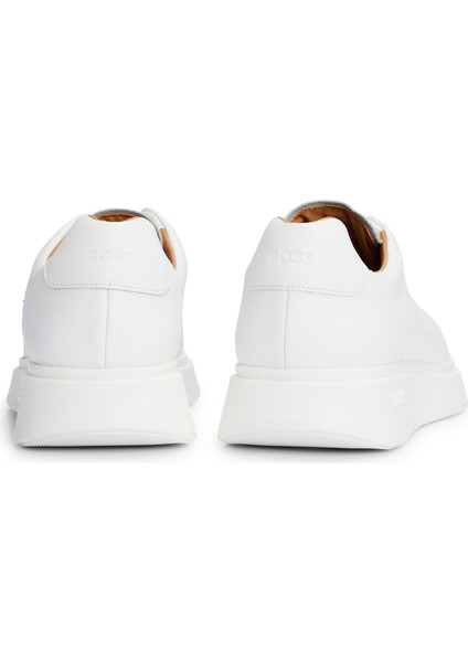 Erkek Marka Logolu Bağcıklı Kaydırmaz Tabanlı Günlük Beyaz Sneaker 50497887-100 indirimleri