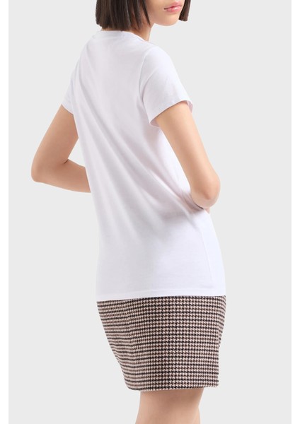 Pamuklu Slim Fit Bisiklet Yaka Tshirt Kadın Tshirt 6DYT51 YJG3Z 1000 fiyatları