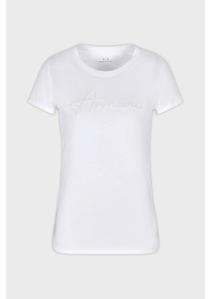 Pamuklu Slim Fit Bisiklet Yaka Tshirt Kadın Tshirt 6DYT51 YJG3Z 1000 fırsatları