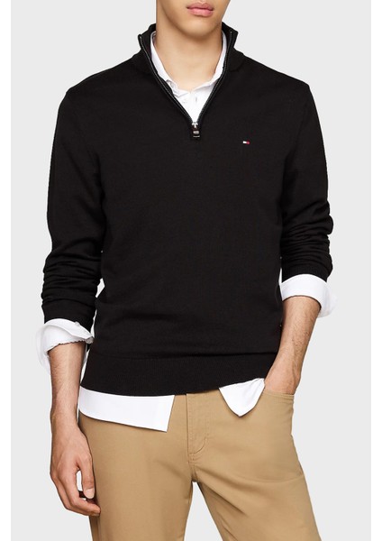 Pamuk Regular Fit Dik Yaka Kazak Erkek Kazak MW0MW37331 Bds