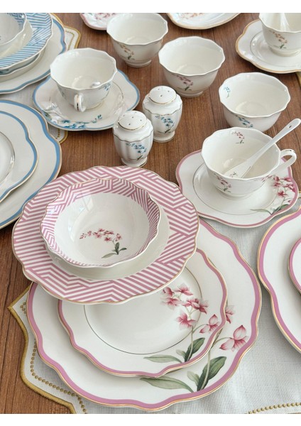 Yemek Takımı Kahvaltı Takımı 72 Parça 6 Kişilik Colorful Garden