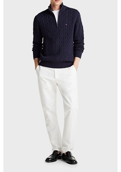 Pamuklu Regular Fit Dik Yaka Kazak Erkek Kazak MW0MW36532 Dw5 fiyatları