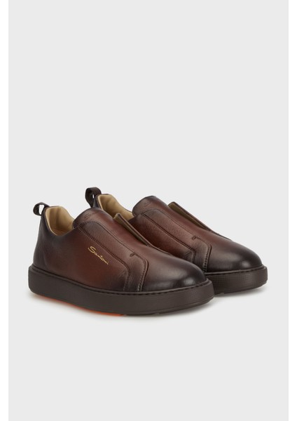 Logolu Deri Sneaker Ayakkabı Erkek Ayakkabı MBCD21995SMOKAUAT50 fiyatları